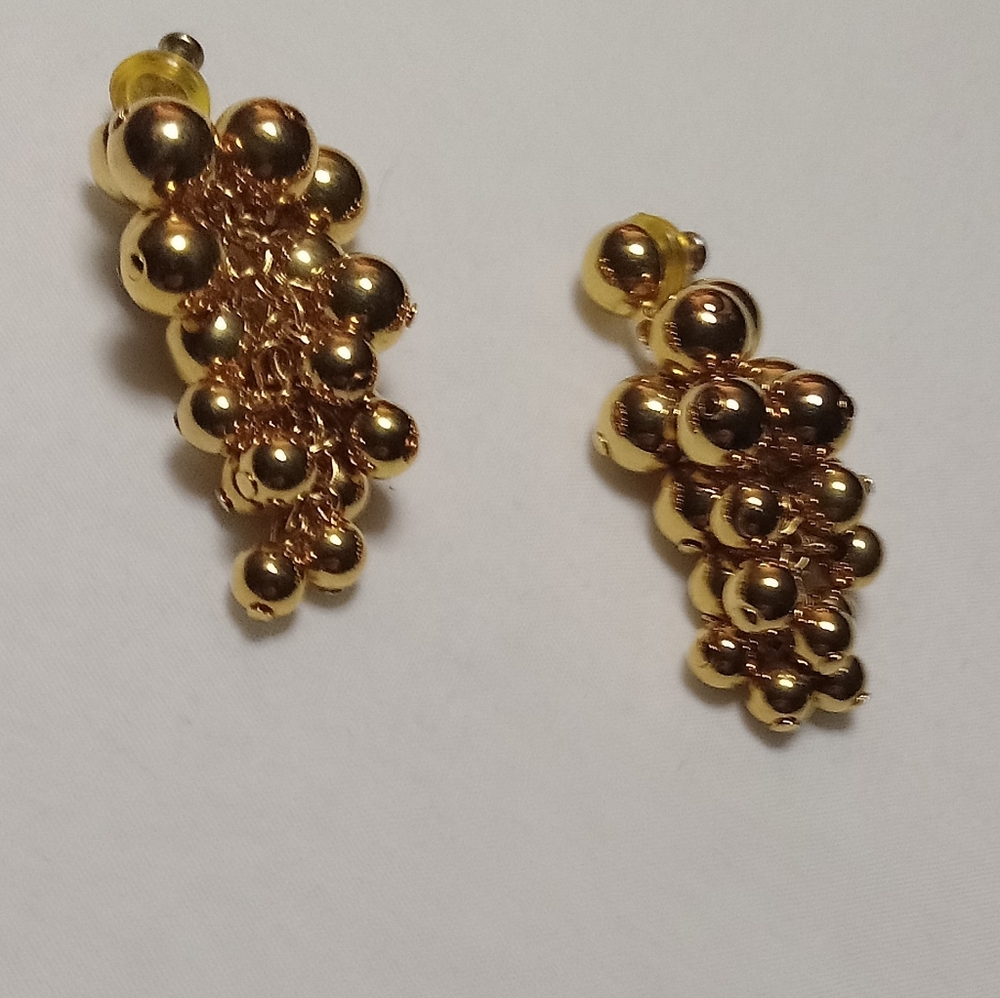 Vintage Grape Cluster Waterfall Earrings